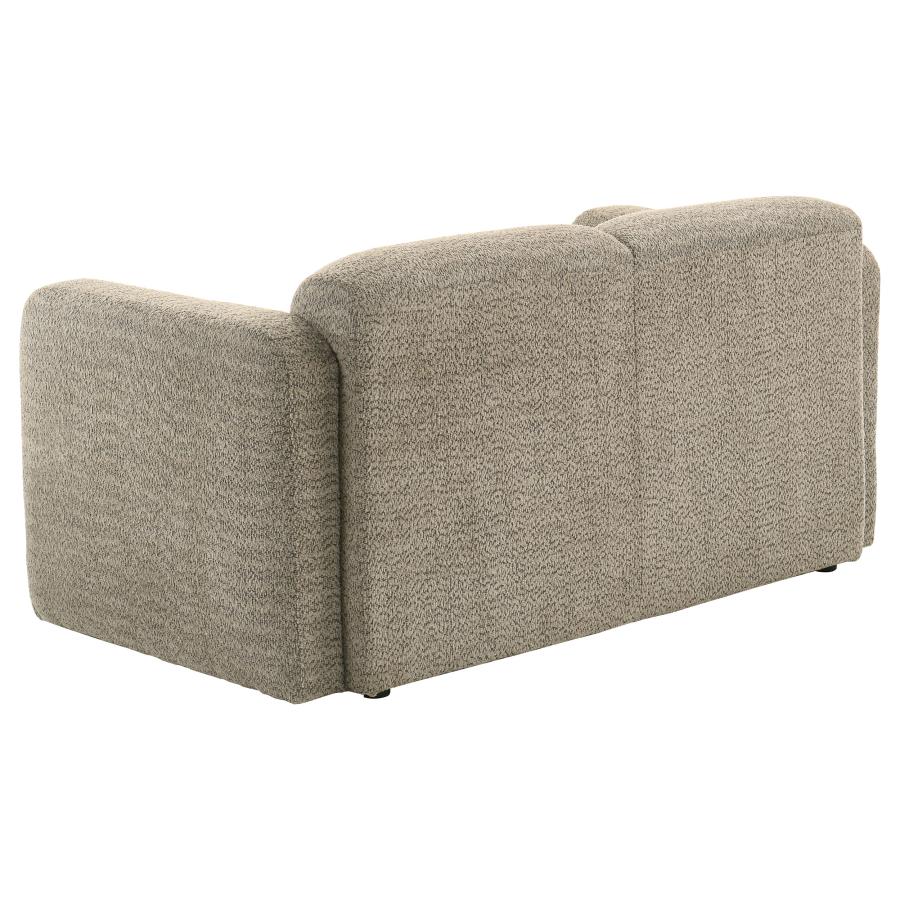Dorset 3-piece Upholstered Round Track Arm Sofa Set Brown - Home & Sleep Outlet