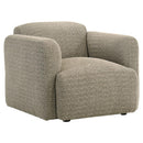 Dorset 3-piece Upholstered Round Track Arm Sofa Set Brown - Home & Sleep Outlet