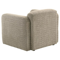 Dorset 3-piece Upholstered Round Track Arm Sofa Set Brown - Home & Sleep Outlet