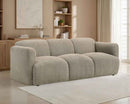 Dorset Fabric Upholstered Round Track Arm Sofa Brown - Home & Sleep Outlet