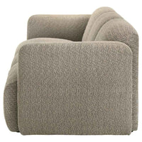Dorset Fabric Upholstered Round Track Arm Sofa Brown - Home & Sleep Outlet
