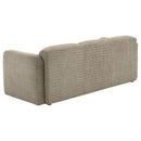 Dorset Fabric Upholstered Round Track Arm Sofa Brown - Home & Sleep Outlet