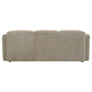 Dorset Fabric Upholstered Round Track Arm Sofa Brown - Home & Sleep Outlet