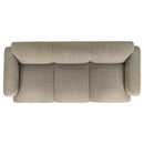 Dorset Fabric Upholstered Round Track Arm Sofa Brown - Home & Sleep Outlet
