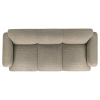 Dorset Fabric Upholstered Round Track Arm Sofa Brown - Home & Sleep Outlet