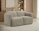 Dorset Fabric Upholstered Round Track Arm Loveseat Brown - Home & Sleep Outlet