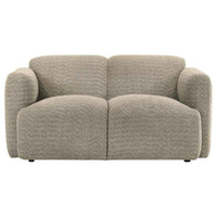 Dorset Fabric Upholstered Round Track Arm Loveseat Brown - Home & Sleep Outlet
