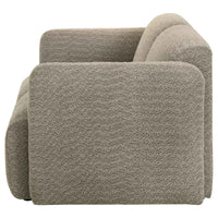 Dorset Fabric Upholstered Round Track Arm Loveseat Brown - Home & Sleep Outlet