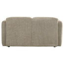 Dorset Fabric Upholstered Round Track Arm Loveseat Brown - Home & Sleep Outlet