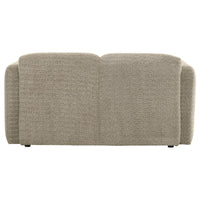 Dorset Fabric Upholstered Round Track Arm Loveseat Brown - Home & Sleep Outlet