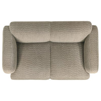 Dorset Fabric Upholstered Round Track Arm Loveseat Brown - Home & Sleep Outlet