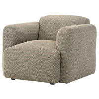 Dorset Fabric Upholstered Round Track Arm Accent Chair Brown - Home & Sleep Outlet