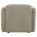 Dorset Fabric Upholstered Round Track Arm Accent Chair Brown - Home & Sleep Outlet