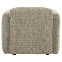 Dorset Fabric Upholstered Round Track Arm Accent Chair Brown - Home & Sleep Outlet