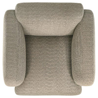 Dorset Fabric Upholstered Round Track Arm Accent Chair Brown - Home & Sleep Outlet