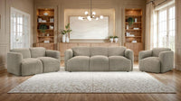Dorset Fabric Upholstered Round Track Arm Accent Chair Brown - Home & Sleep Outlet