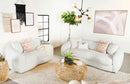 Isabella 2-piece Faux Sheepskin Upholstered Sofa Set Natural - Home & Sleep Outlet