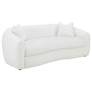 Isabella 2-piece Faux Sheepskin Upholstered Sofa Set Natural - Home & Sleep Outlet