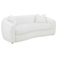 Isabella 2-piece Faux Sheepskin Upholstered Sofa Set Natural - Home & Sleep Outlet