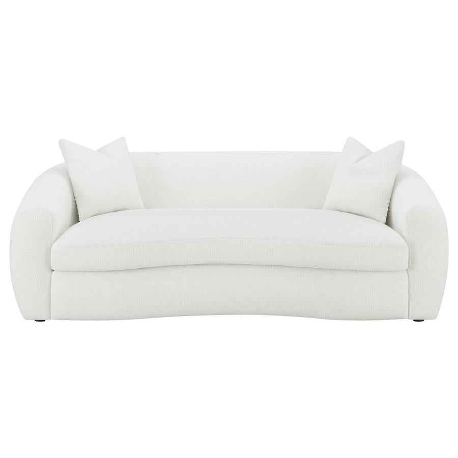 Isabella 2-piece Faux Sheepskin Upholstered Sofa Set Natural - Home & Sleep Outlet