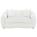 Isabella 2-piece Faux Sheepskin Upholstered Sofa Set Natural - Home & Sleep Outlet