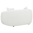Isabella 2-piece Faux Sheepskin Upholstered Sofa Set Natural - Home & Sleep Outlet