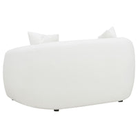 Isabella 2-piece Faux Sheepskin Upholstered Sofa Set Natural - Home & Sleep Outlet