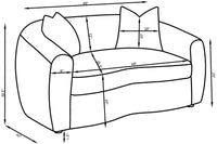 Isabella 2-piece Faux Sheepskin Upholstered Sofa Set Natural - Home & Sleep Outlet