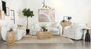 Isabella 3-piece Faux Sheepskin Upholstered Sofa Set Natural - Home & Sleep Outlet