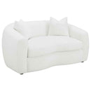 Isabella 3-piece Faux Sheepskin Upholstered Sofa Set Natural - Home & Sleep Outlet