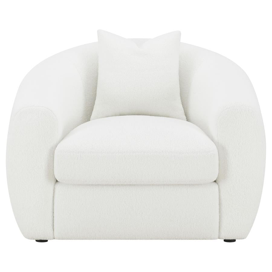 Isabella 3-piece Faux Sheepskin Upholstered Sofa Set Natural - Home & Sleep Outlet