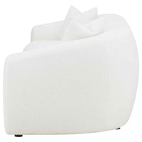 Isabella Faux Sheepskin Upholstered Sofa Natural - Home & Sleep Outlet