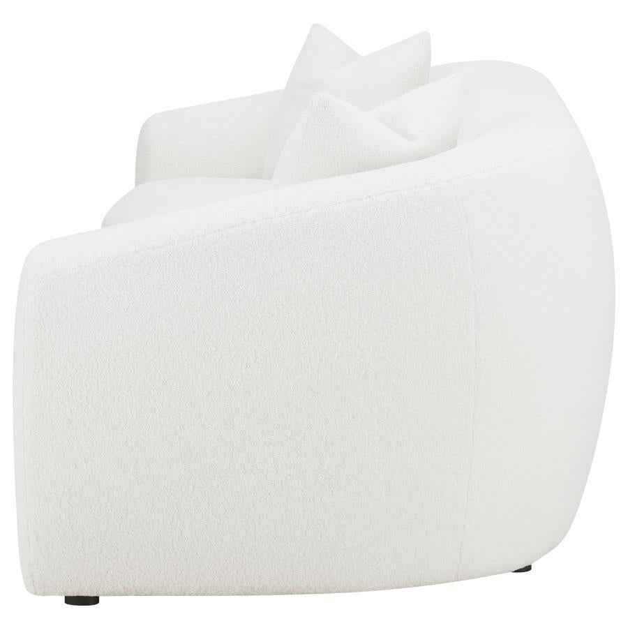 Isabella Faux Sheepskin Upholstered Sofa Natural - Home & Sleep Outlet