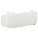 Isabella Faux Sheepskin Upholstered Sofa Natural - Home & Sleep Outlet