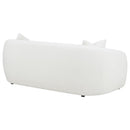 Isabella Faux Sheepskin Upholstered Sofa Natural - Home & Sleep Outlet