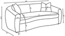 Isabella Faux Sheepskin Upholstered Sofa Natural - Home & Sleep Outlet