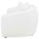 Isabella Faux Sheepskin Upholstered Loveseat Natural - Home & Sleep Outlet
