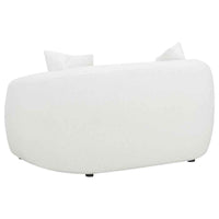 Isabella Faux Sheepskin Upholstered Loveseat Natural - Home & Sleep Outlet