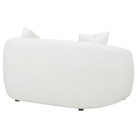 Isabella Faux Sheepskin Upholstered Loveseat Natural - Home & Sleep Outlet