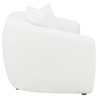 Isabella Faux Sheepskin Upholstered Loveseat Natural - Home & Sleep Outlet