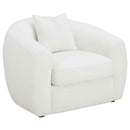 Isabella Faux Sheepskin Upholstered Accent Chair Natural - Home & Sleep Outlet