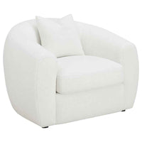 Isabella Faux Sheepskin Upholstered Accent Chair Natural - Home & Sleep Outlet