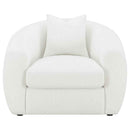 Isabella Faux Sheepskin Upholstered Accent Chair Natural - Home & Sleep Outlet