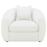 Isabella Faux Sheepskin Upholstered Accent Chair Natural - Home & Sleep Outlet