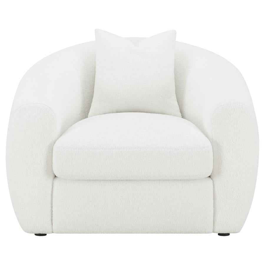 Isabella Faux Sheepskin Upholstered Accent Chair Natural - Home & Sleep Outlet