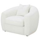 Isabella Faux Sheepskin Upholstered Accent Chair Natural - Home & Sleep Outlet