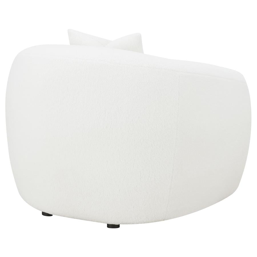 Isabella Faux Sheepskin Upholstered Accent Chair Natural - Home & Sleep Outlet
