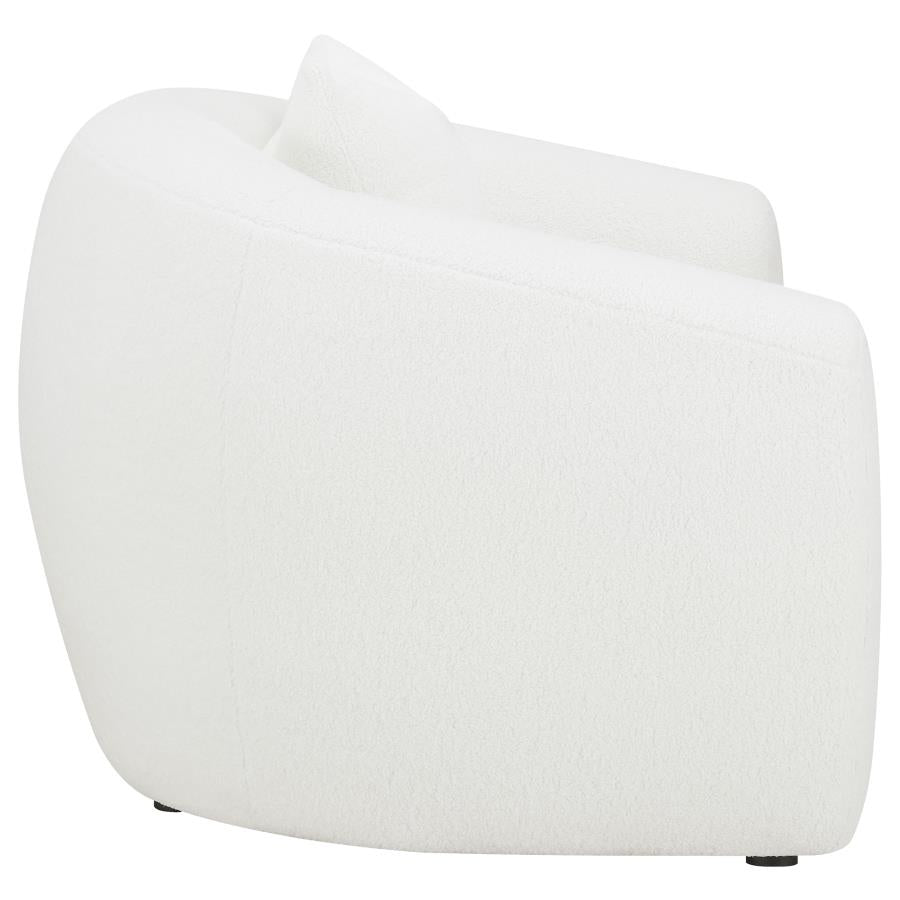 Isabella Faux Sheepskin Upholstered Accent Chair Natural - Home & Sleep Outlet