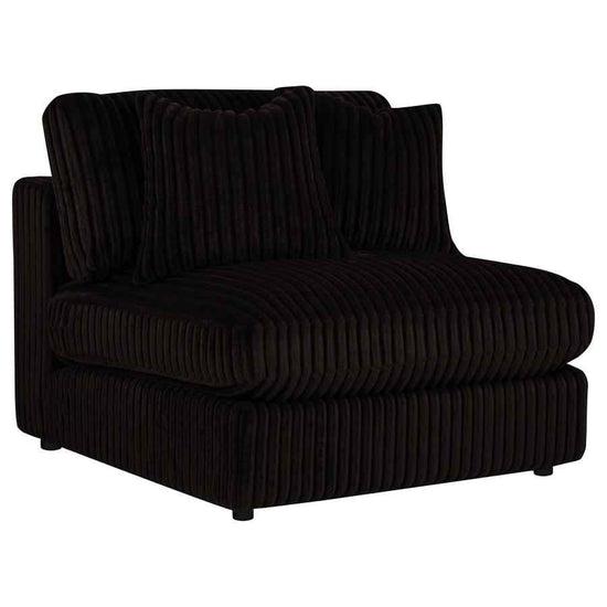 Blaine Upholstered Armless Chair Chocolate