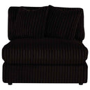 Blaine Upholstered Armless Chair Chocolate - Home & Sleep Outlet